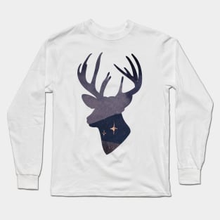 Starry Deer Silhouette Long Sleeve T-Shirt